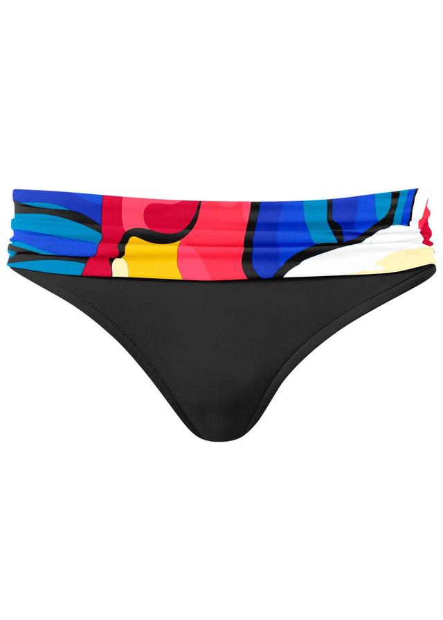 Ruched Waist Bikini Bottom - Abstract Swirl Product Image