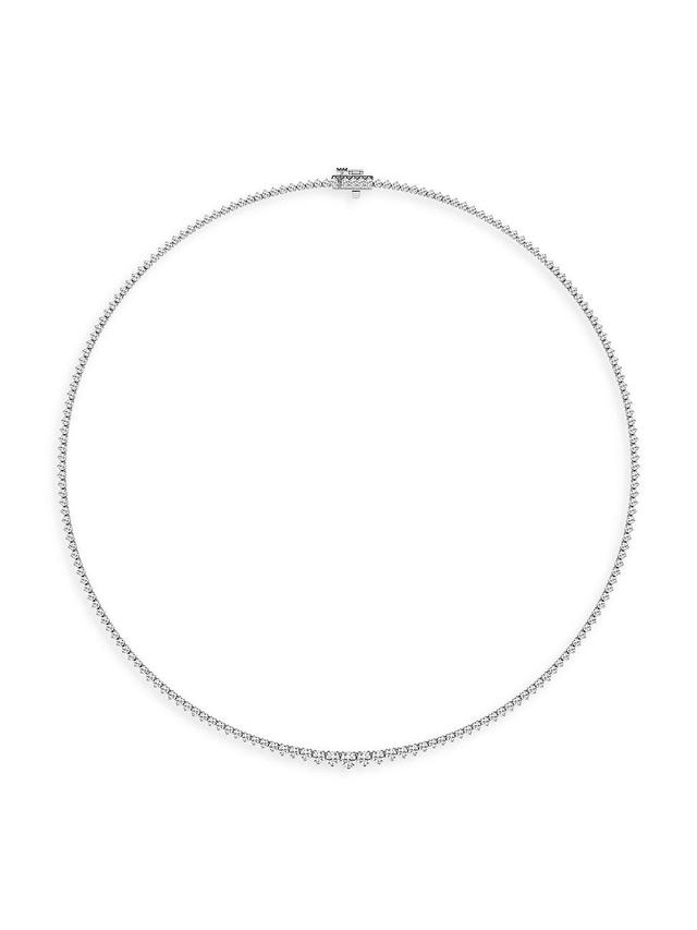 Womens Platinum & Graduated Round Lab-Grown Diamond Tennis Necklace/5.00-20.00 TCW Product Image