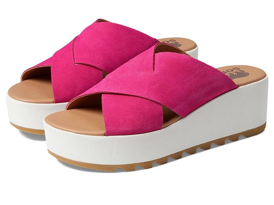 SOREL Cameron Flatform Mule (Fuchsia Fizz/Sea Salt) Women's Clog/Mule Shoes Product Image