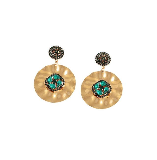 Sohi Womens Gold Circular Drop Earrings Product Image