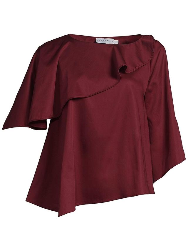 Womens Tatyana Asymmetric Ruffled Blouse Product Image