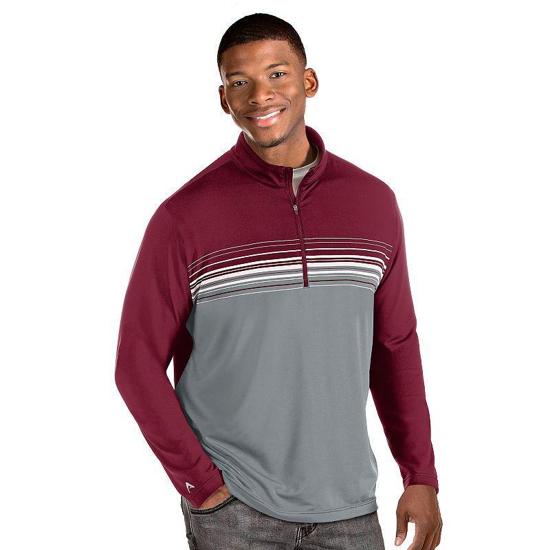 Mens Antigua Pace Regular-Fit Colorblock Quarter-Zip Pullover Product Image