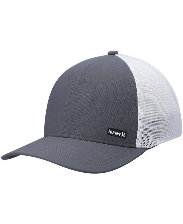 Mens Hurley Graphite, White League Trucker Snapback Hat Product Image