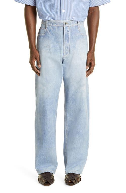 Bottega Veneta Denim Print Leather Jeans Product Image