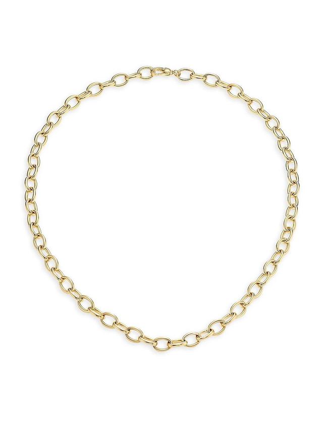 Womens 18K Yellow Gold Chain Link Necklace, 18 Product Image