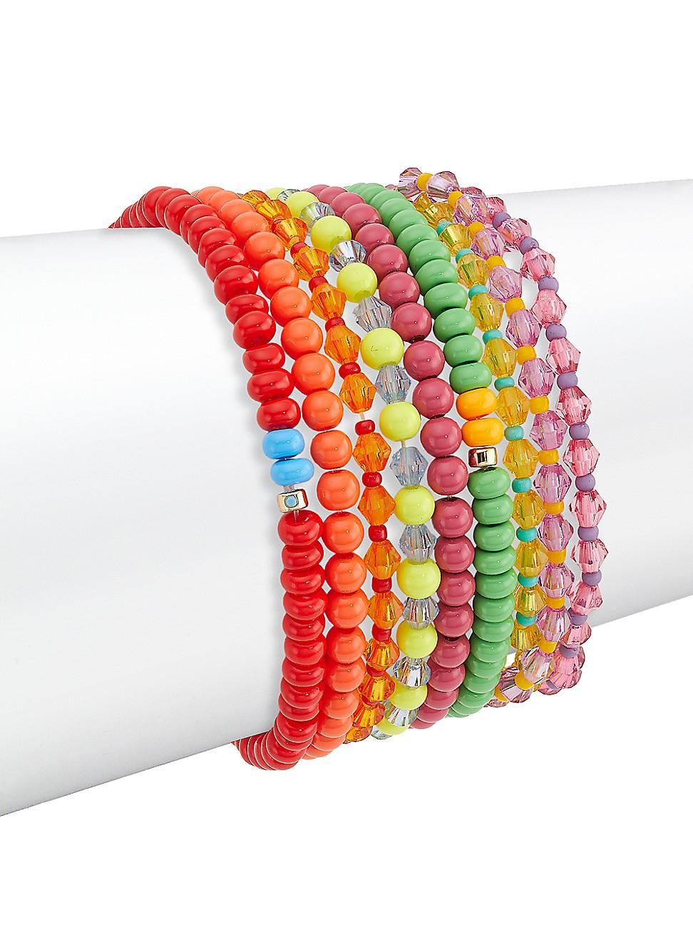 Womens The Very Merry Bunch Set Of 9 Beaded Stretch Bracelets Product Image