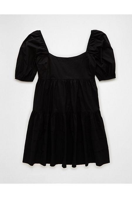 AE Puff Sleeve Tiered Babydoll Mini Dress Womens Product Image