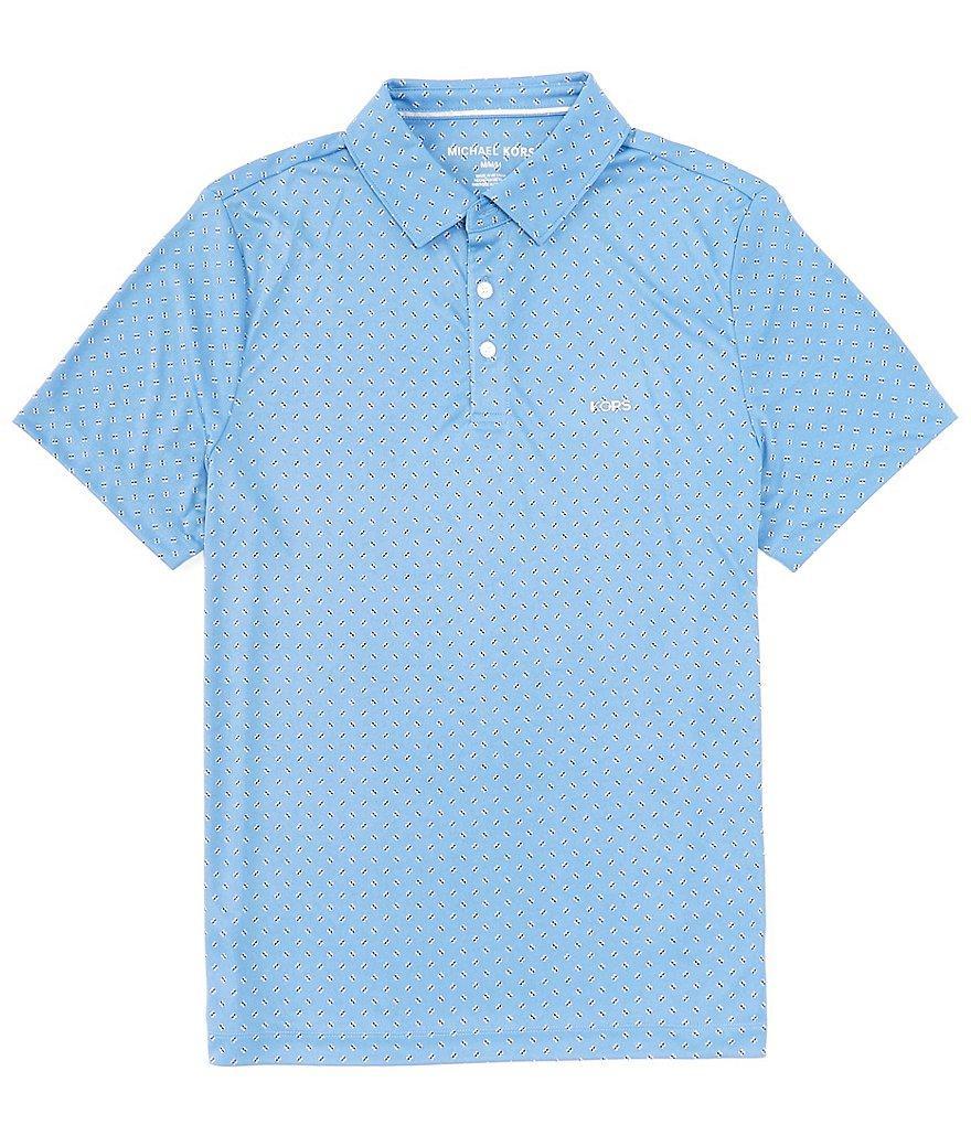 Michael Kors Tech Printed Short Sleeve Polo Shirt Product Image