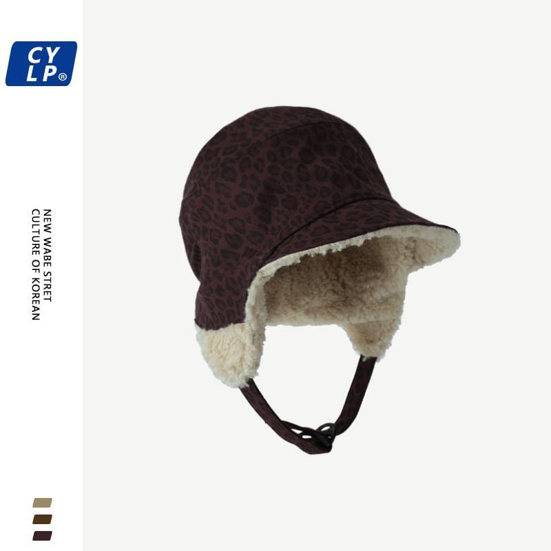 Leopard Print Trapper Hat Product Image