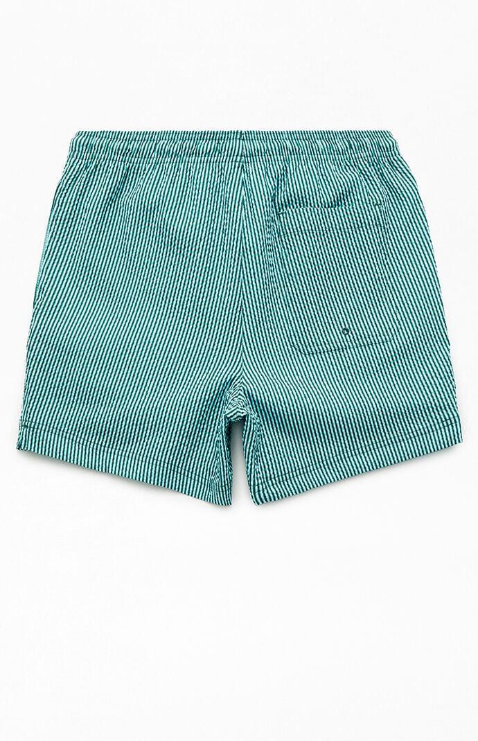 Men's Striped Seersucker 4.5" Swim Trunks - Product Image