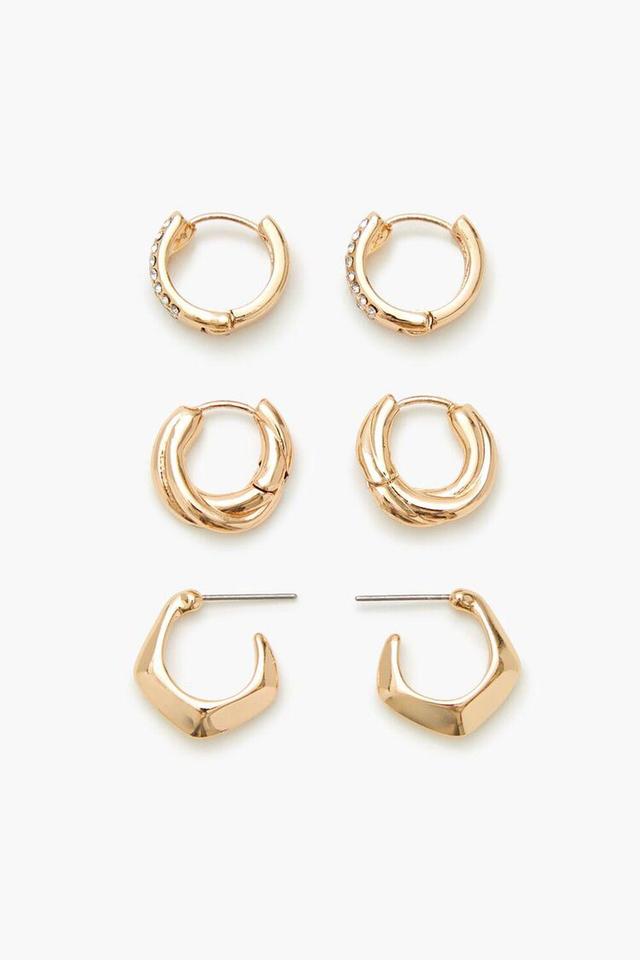 Rhinestone Hoop Earring Set | Forever 21 Product Image