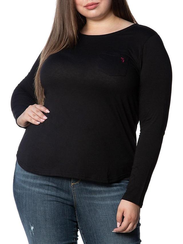 Womens Long-Sleeve Cotton T-Shirt Product Image