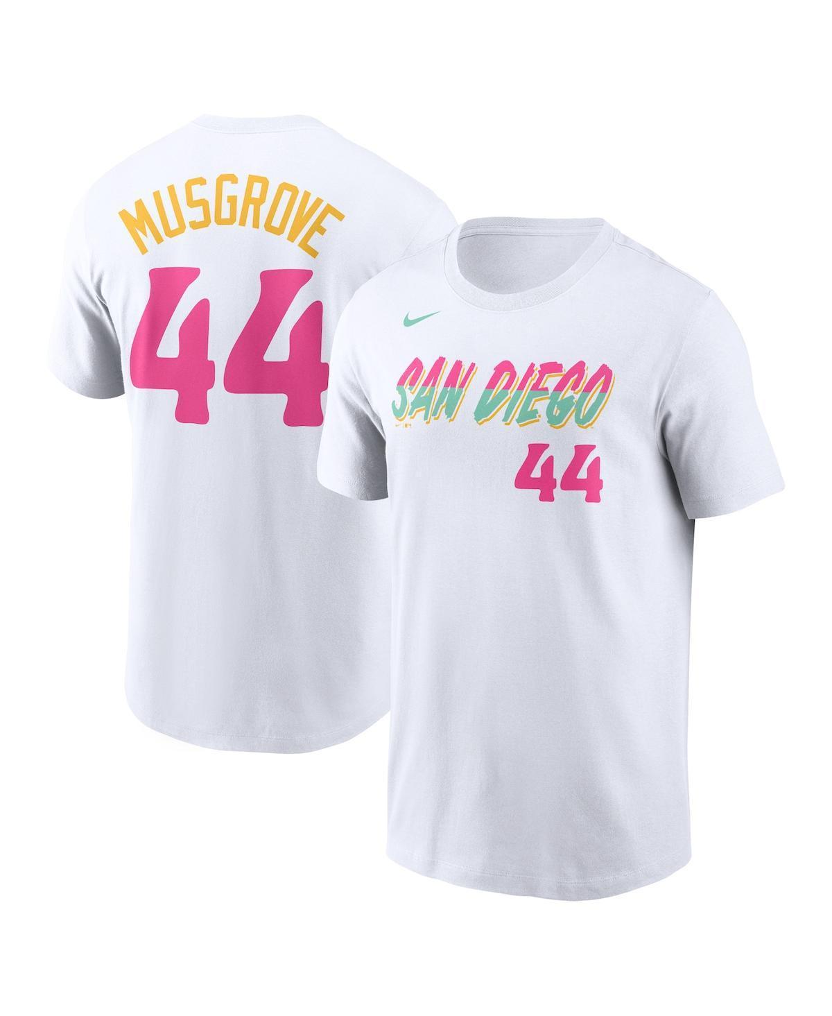 Mens Nike Joe Musgrove White San Diego Padres City Connect Name and Number T-shirt Product Image