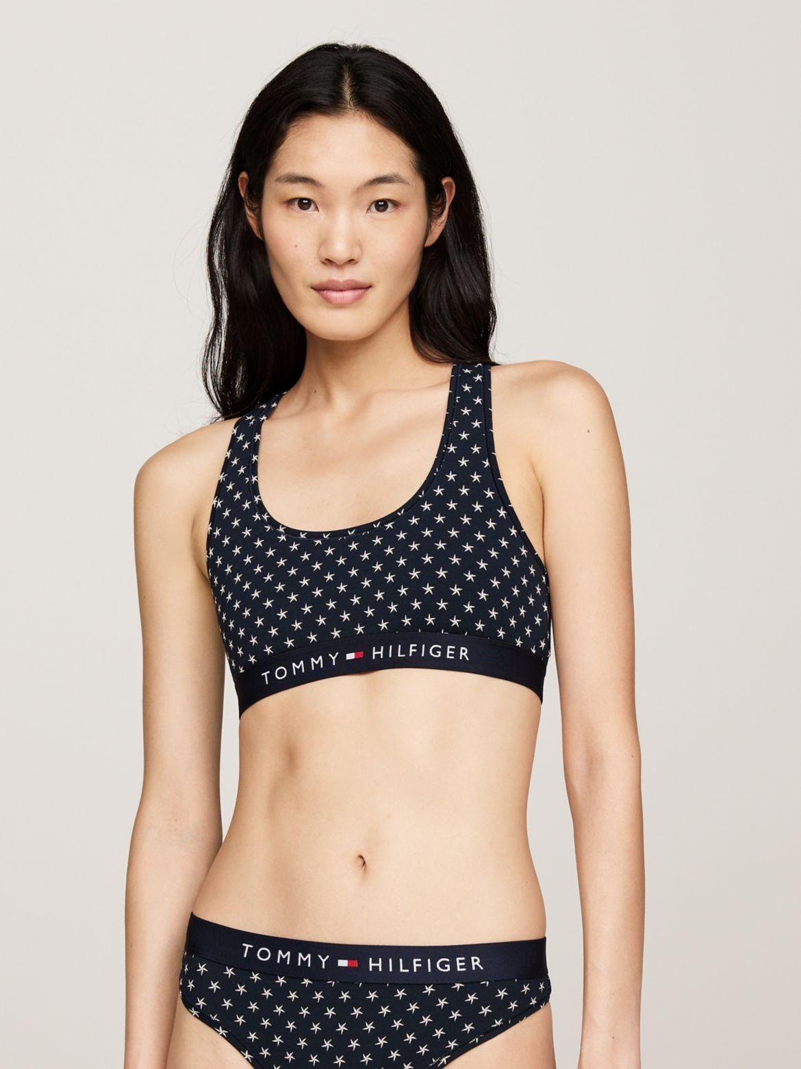 Tommy Hilfiger Women's Tommy Logo Star Print Unlined Bralette Product Image