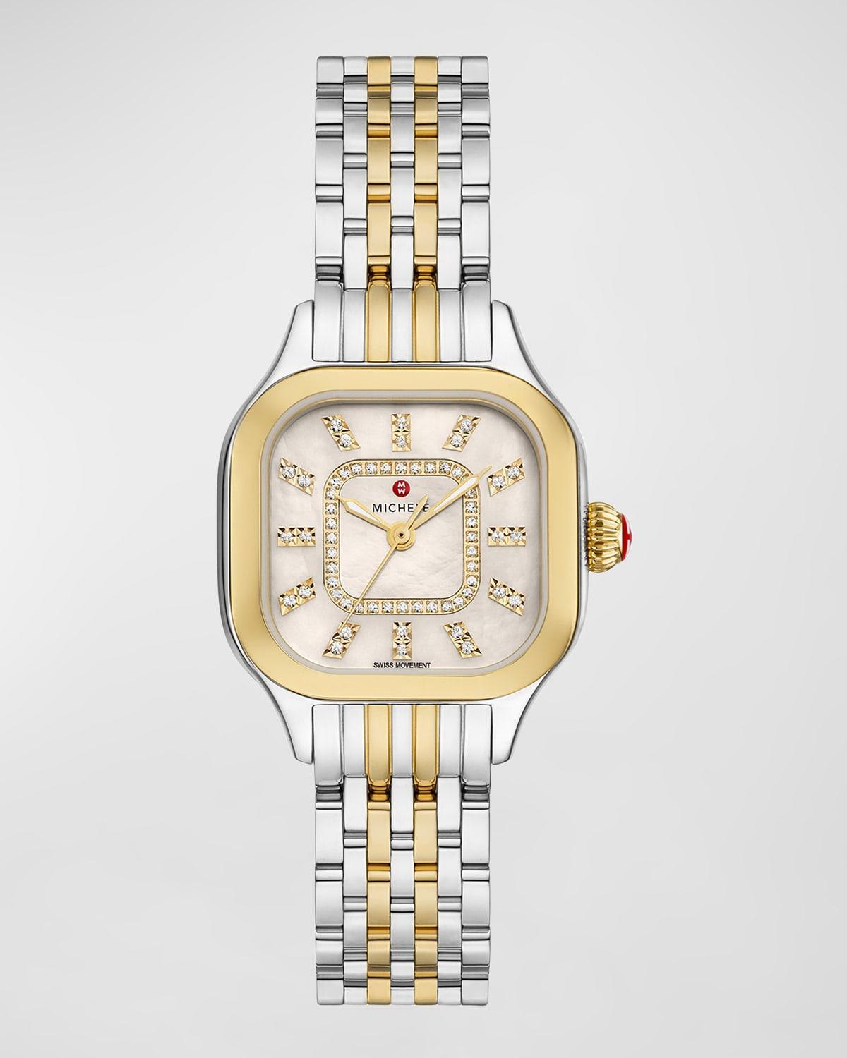 MICHELE Meggie Diamond Dial Two-Tone Bracelet Watch, 29mm at Nordstrom Product Image