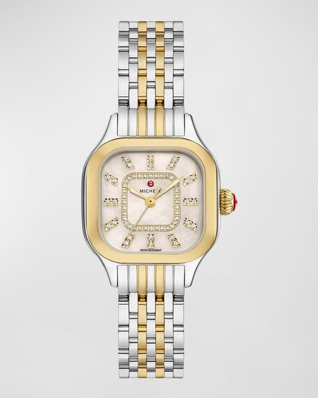 MICHELE Meggie Diamond Dial Two-Tone Bracelet Watch, 29mm at Nordstrom Product Image