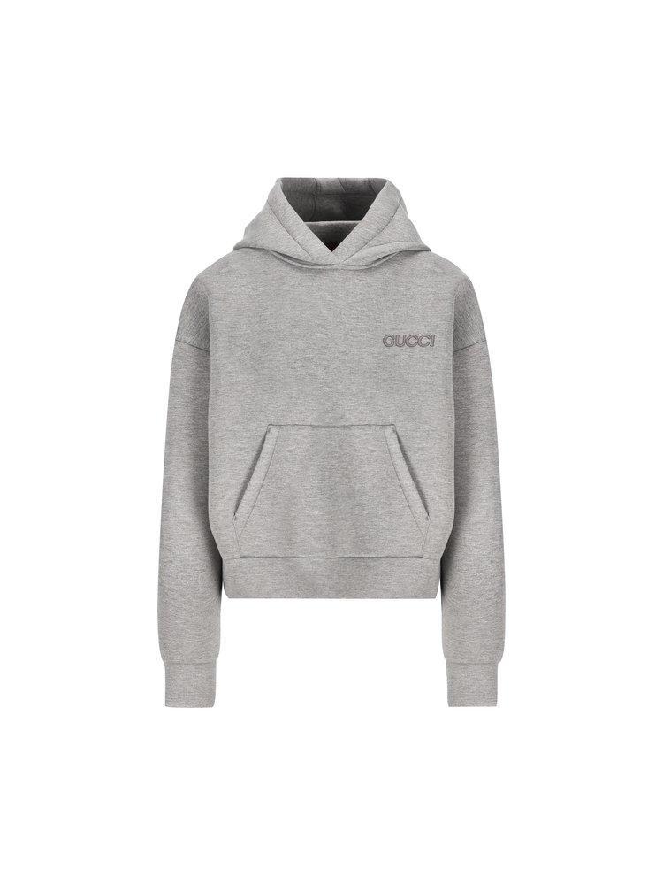 Logo Patch Hoodie In Grey Product Image