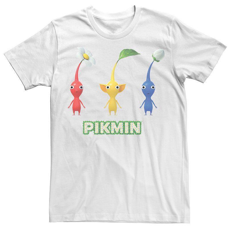 Mens Nintendo Pikmin Trio Simple Tee White Product Image