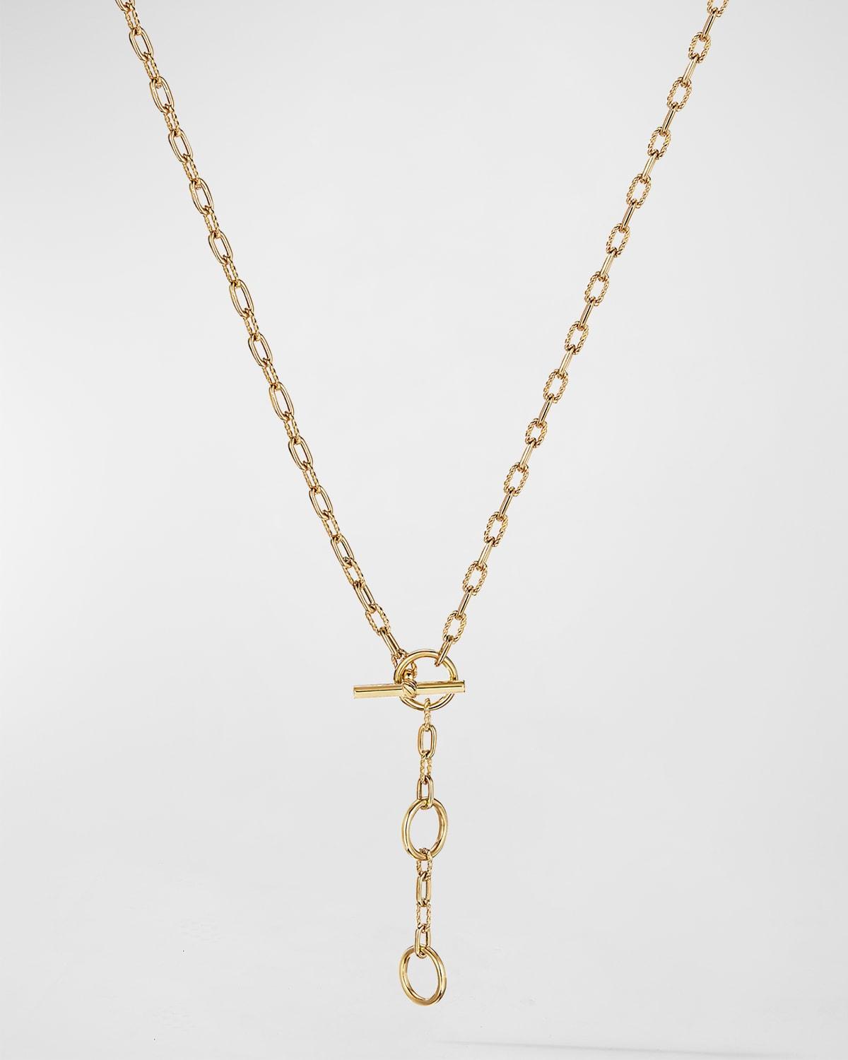 Womens DY Madison Three Ring Chain Necklace in 18K Yellow Gold Product Image