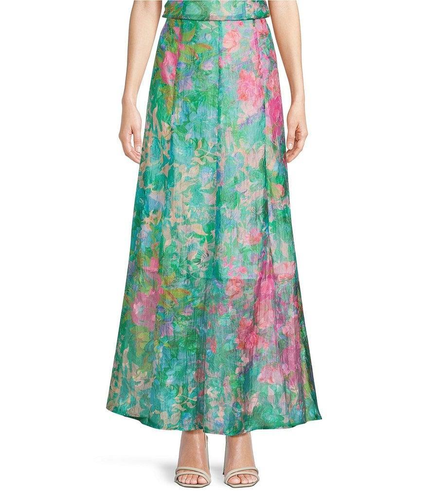 Abbey Glass Rose A-Line Coordinating Maxi Skirt Product Image