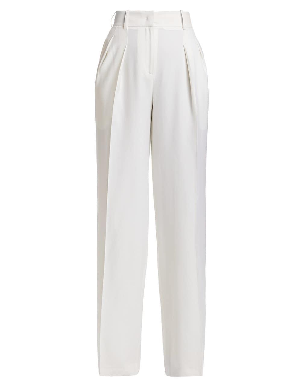 Womens Pleated Wide-Leg Trousers product image