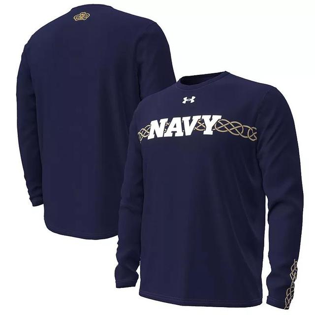 Mens Under Armour Midshipmen 2023 Aer Lingus College Football Classic Performance Long Sleeve T-Shirt Blue Product Image