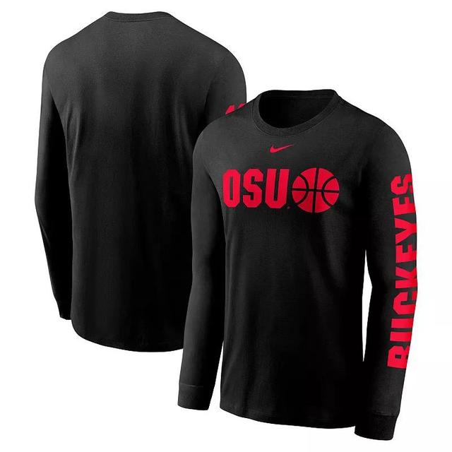 Mens Nike Ohio State Buckeyes Basketball Icon Two-Hit Long Sleeve T-Shirt Product Image