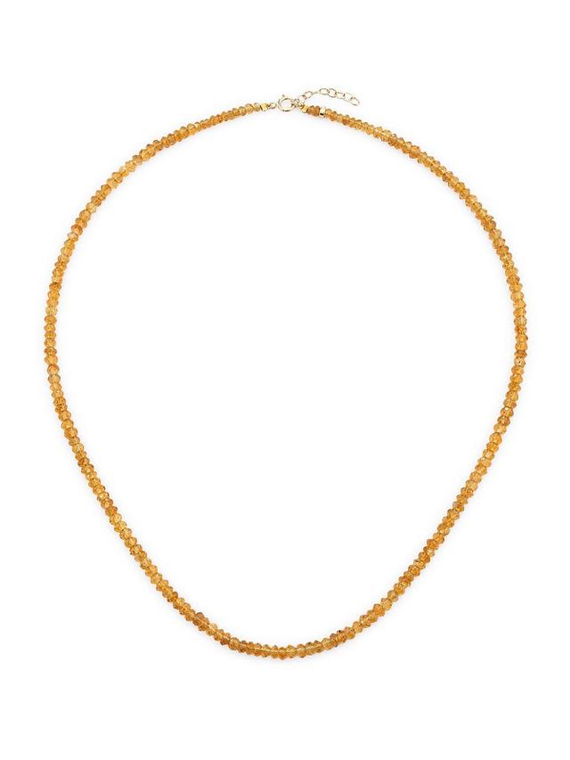 Womens Birthstone 14K Yellow Gold & Gemstone Beaded Necklace Product Image