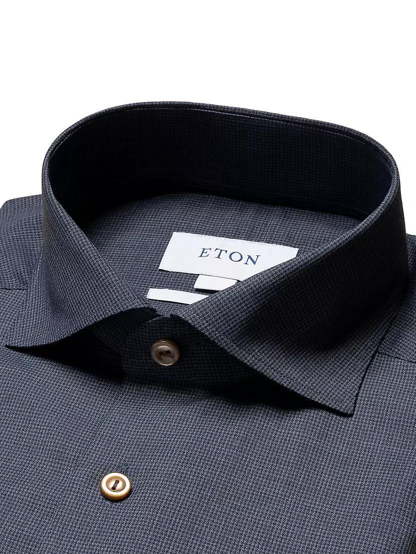 Slim-Fit Houndstooth Merino Shirt Product Image