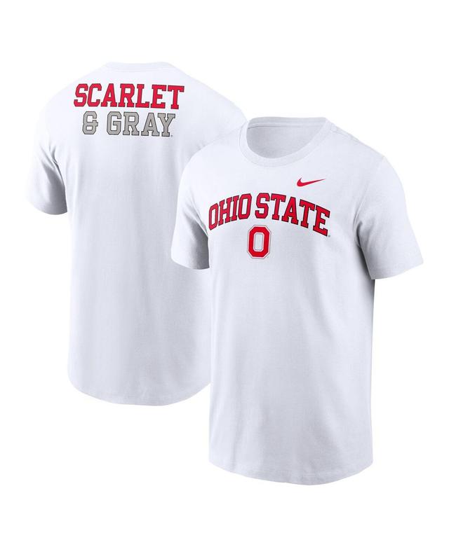 NIKE Men's White Ohio State Buckeyes Blitz 2-hit T-shirt Product Image