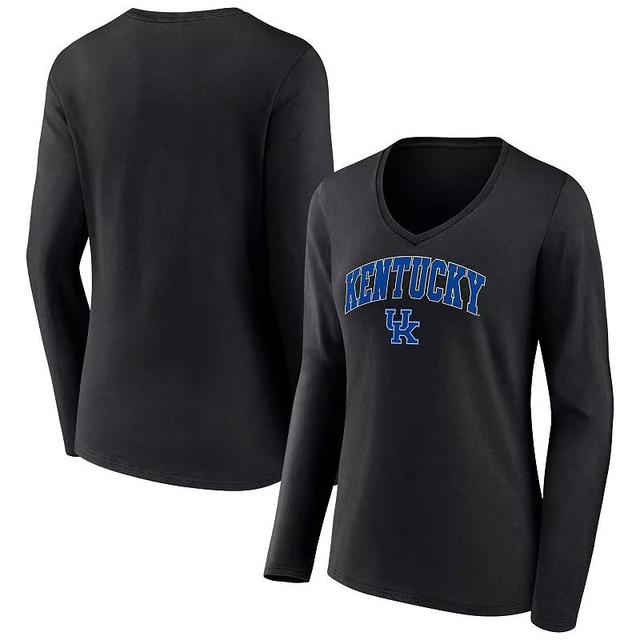 Womens Fanatics Branded Kentucky Wildcats Evergreen Campus Long Sleeve V-Neck T-Shirt Product Image