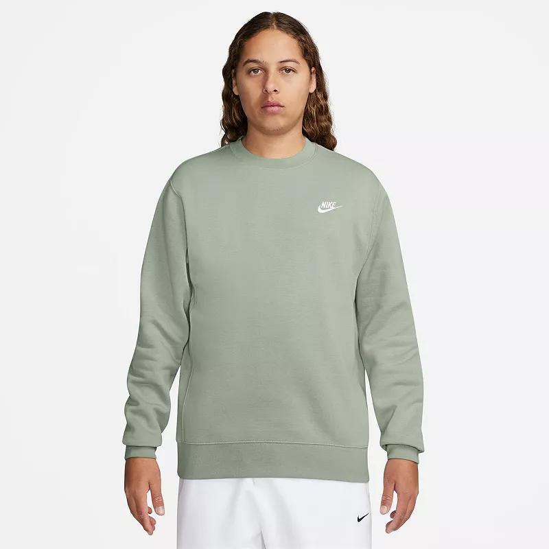 Mens Nike Club Fleece Crew Green Horizon Product Image