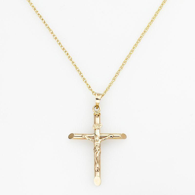 10k Gold Cross Pendant, Womens, Yellow Product Image