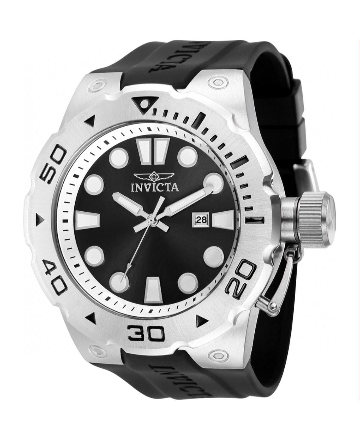 Invicta Mens 36996 Pro Diver Quartz 3 Hand Black Dial Watch - Black Product Image