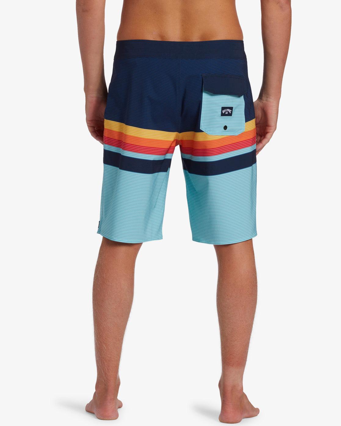 All Day Stripe Pro 20" Boardshorts - Blue Male Product Image