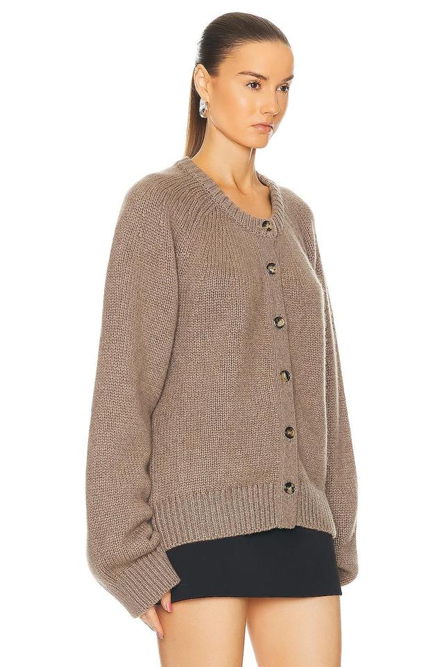 KHAITE Emili Cardigan in Brown Product Image