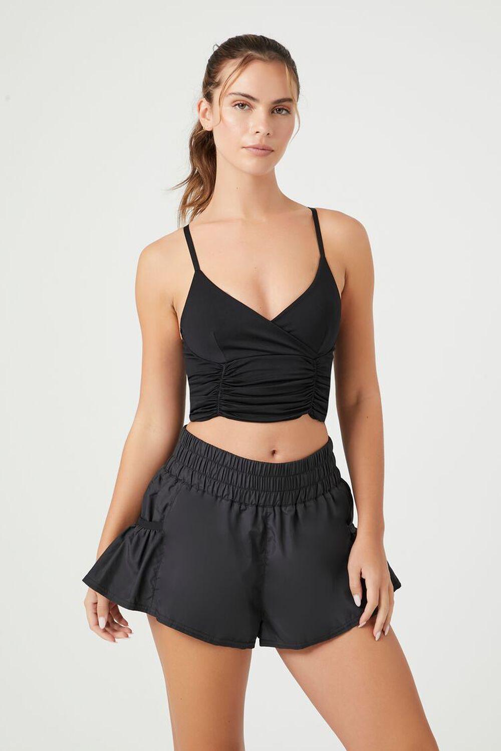 Active Smocked Flare Shorts | Forever 21 product image