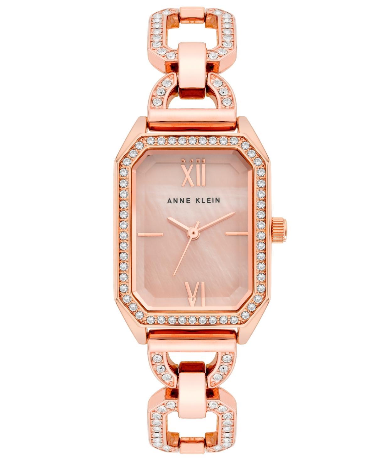 Anne Klein Womens Quartz Rose Gold-Tone Alloy Watch 24mm x 35.5mm - Pink Product Image