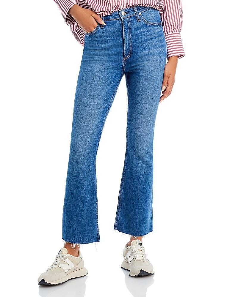 rag & bone Casey Raw Hem High Waist Ankle Flare Jeans Product Image