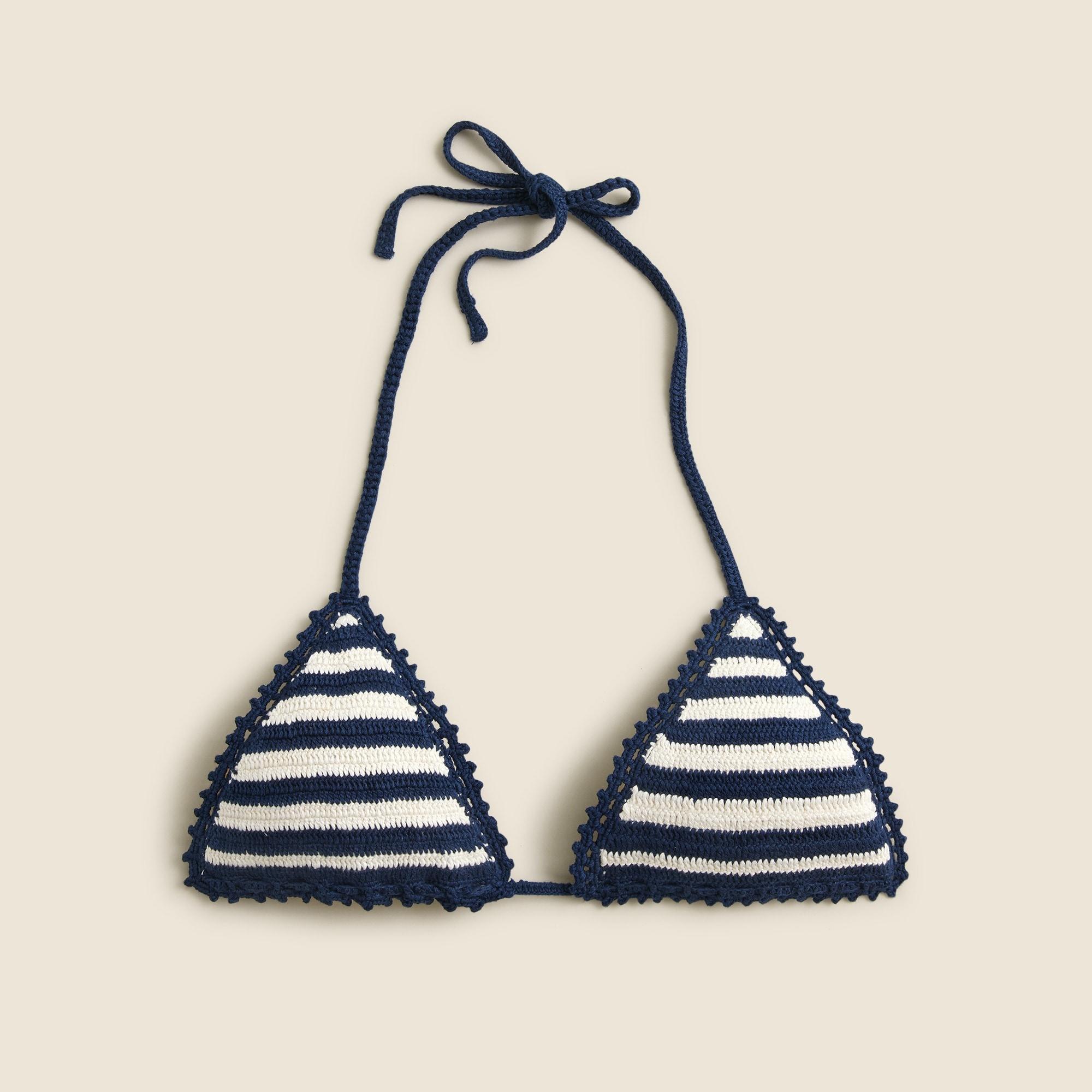 Crochet bralette in stripe Product Image