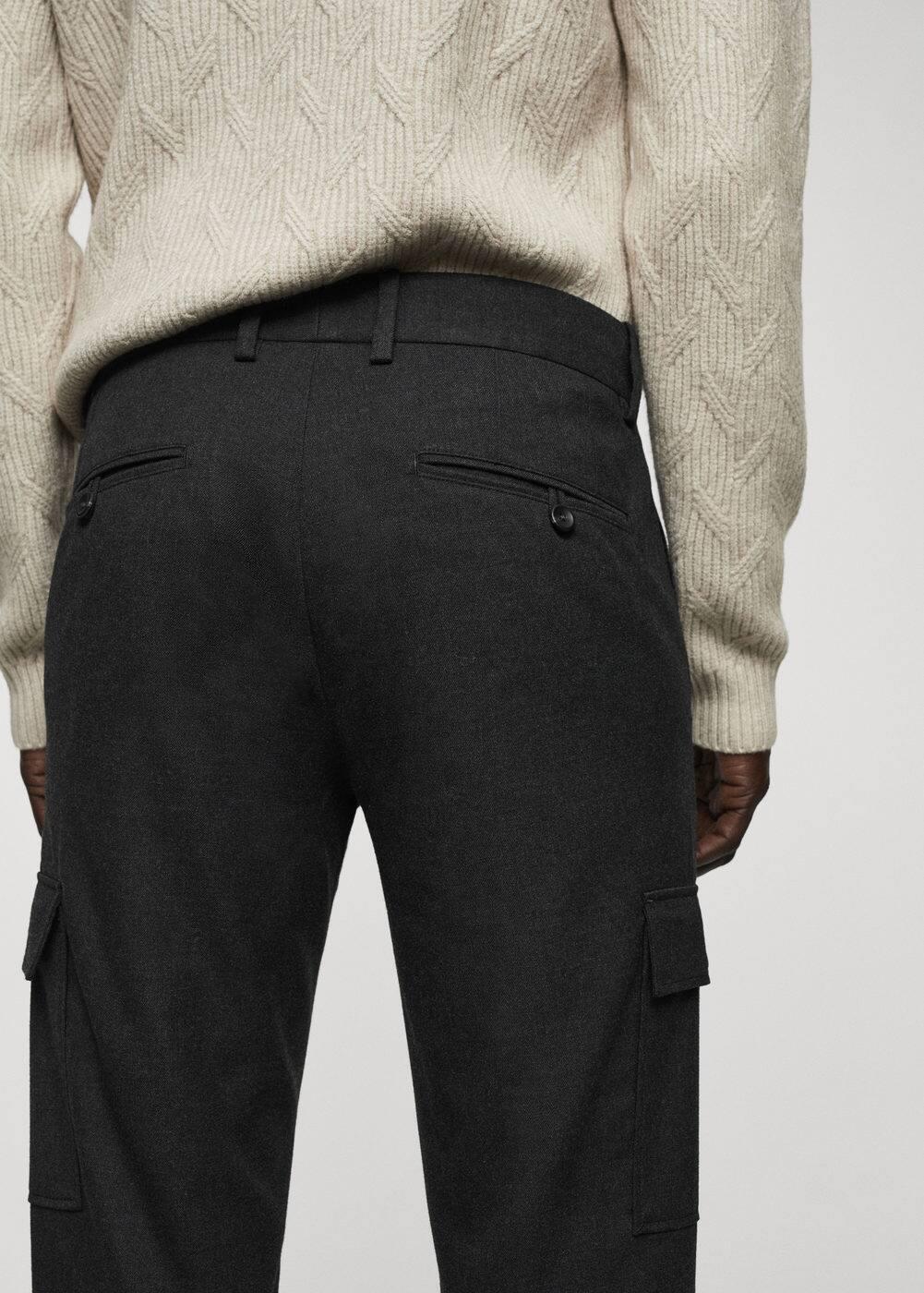 MANGO MAN - Pleated cargo pants dark heather greyMen Product Image