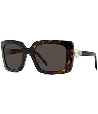 Givenchy Womens Pearl 55mm Havana Rectangle Sunglasses Product Image