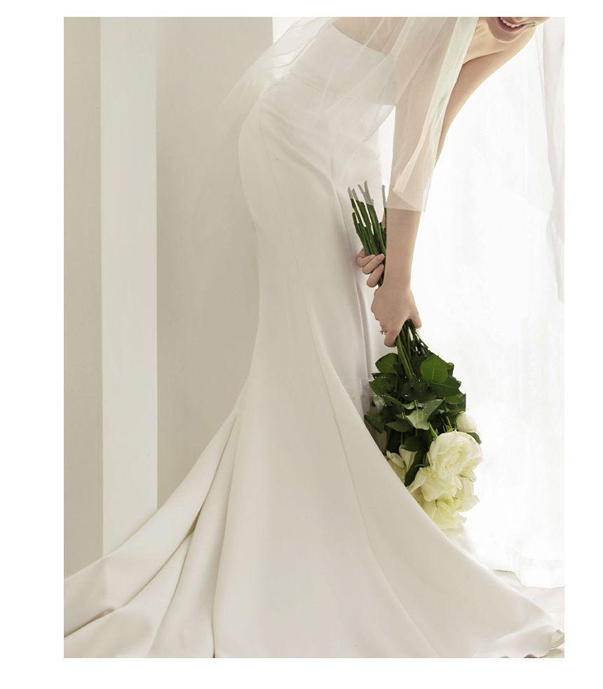 Strapless Plain Mermaid Wedding Gown Product Image