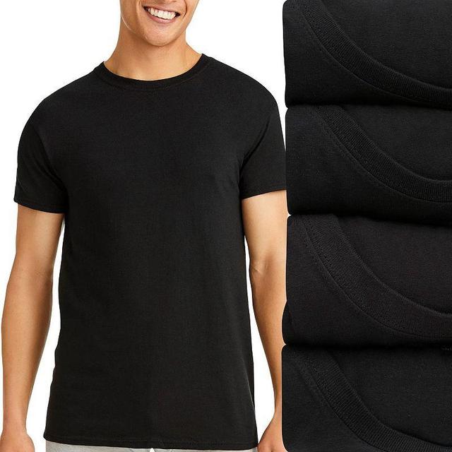 Mens Hanes Ultimate 4-Pack Comfort-Fit Stretch Crewneck Tees Product Image