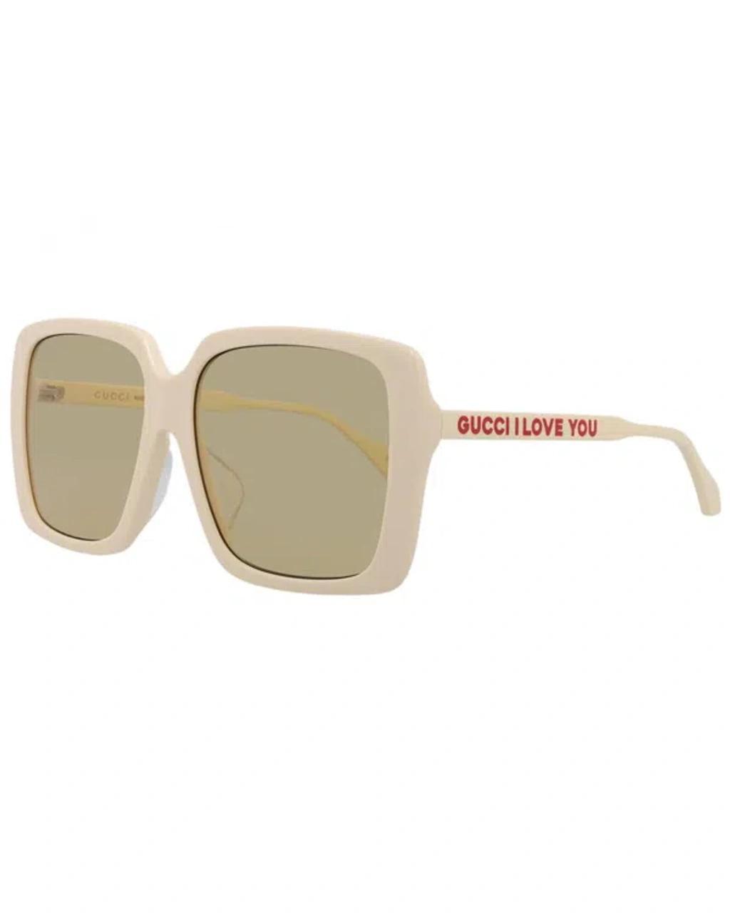 Women's Gg0567san 58mm Sunglasses In White Product Image