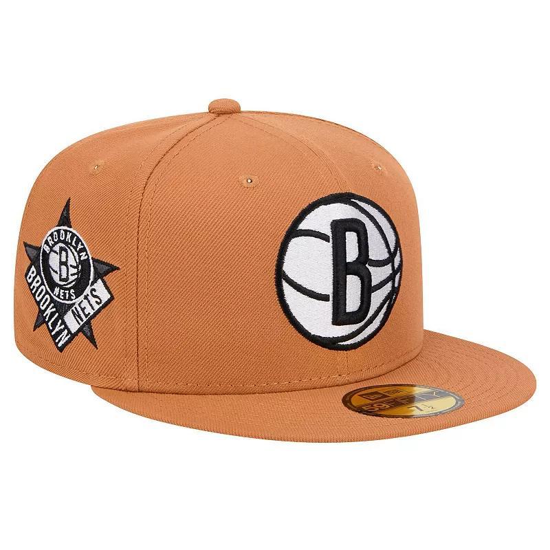 Mens New Era Tan Brooklyn Nets Color Pack 59FIFTY Fitted Hat Product Image