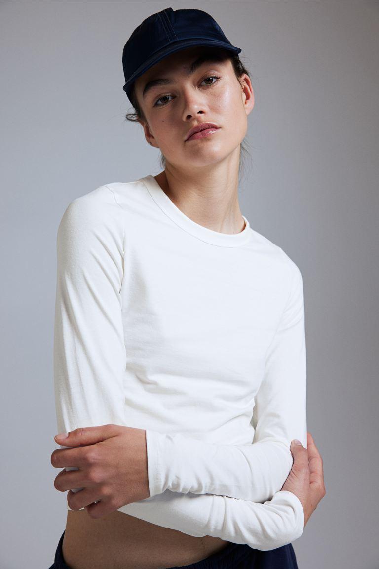 H & M - Long-sleeved Top - White product image