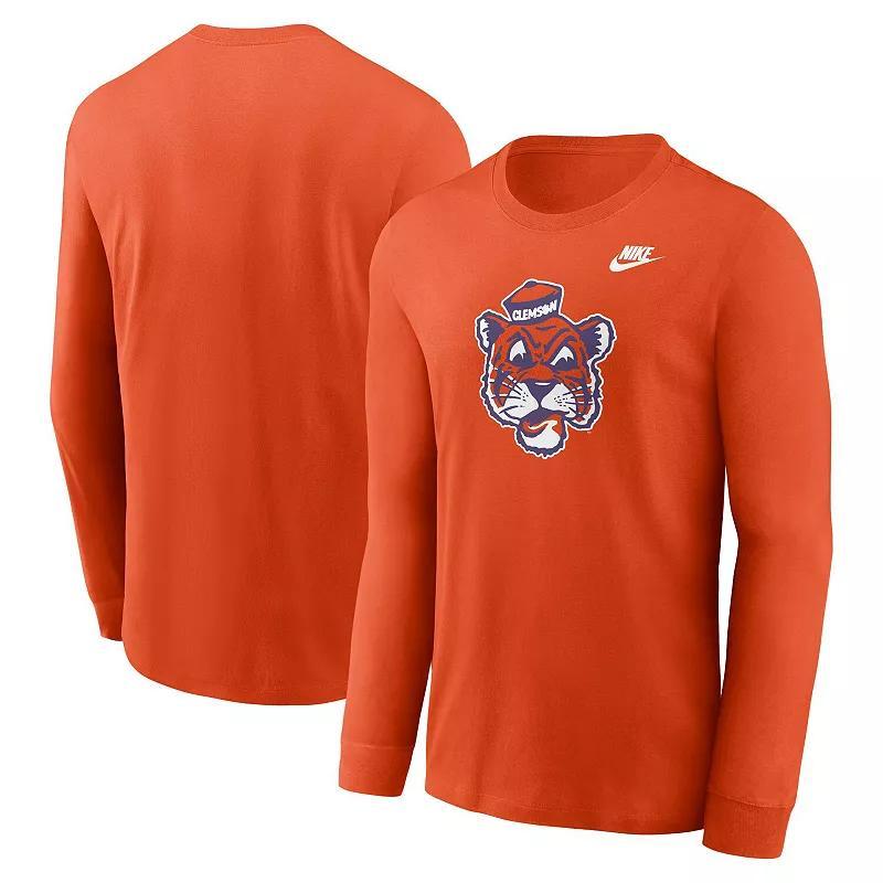 Mens Nike Clemson Tigers Legacy Primary Logo Long Sleeve T-Shirt Product Image