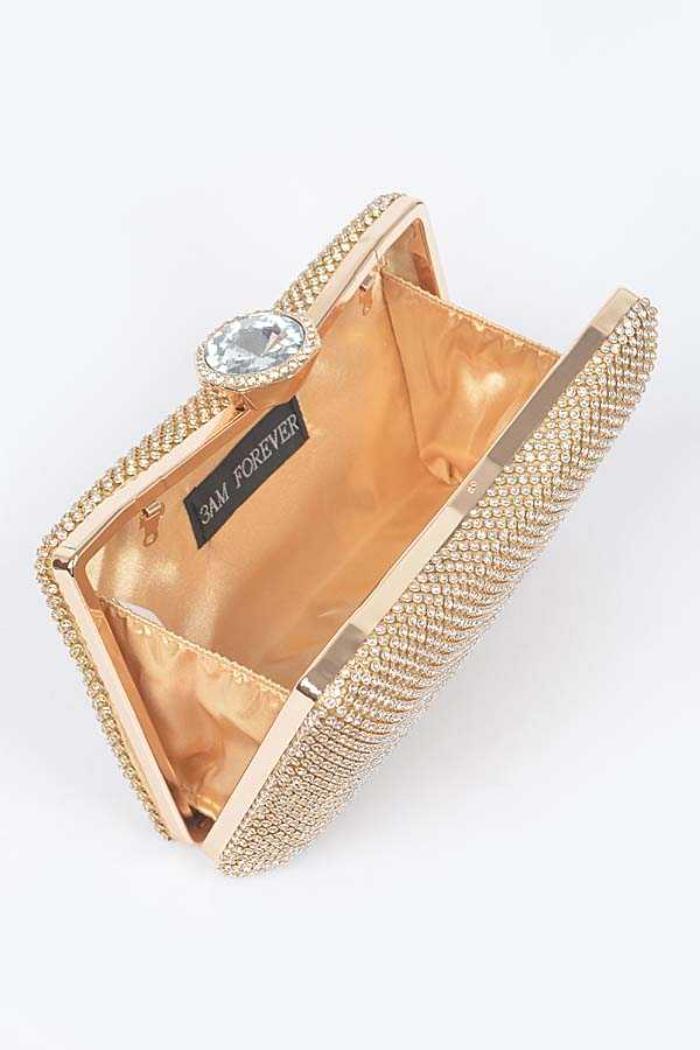 Rhinestone Box Clutch Evening Bag Product Image