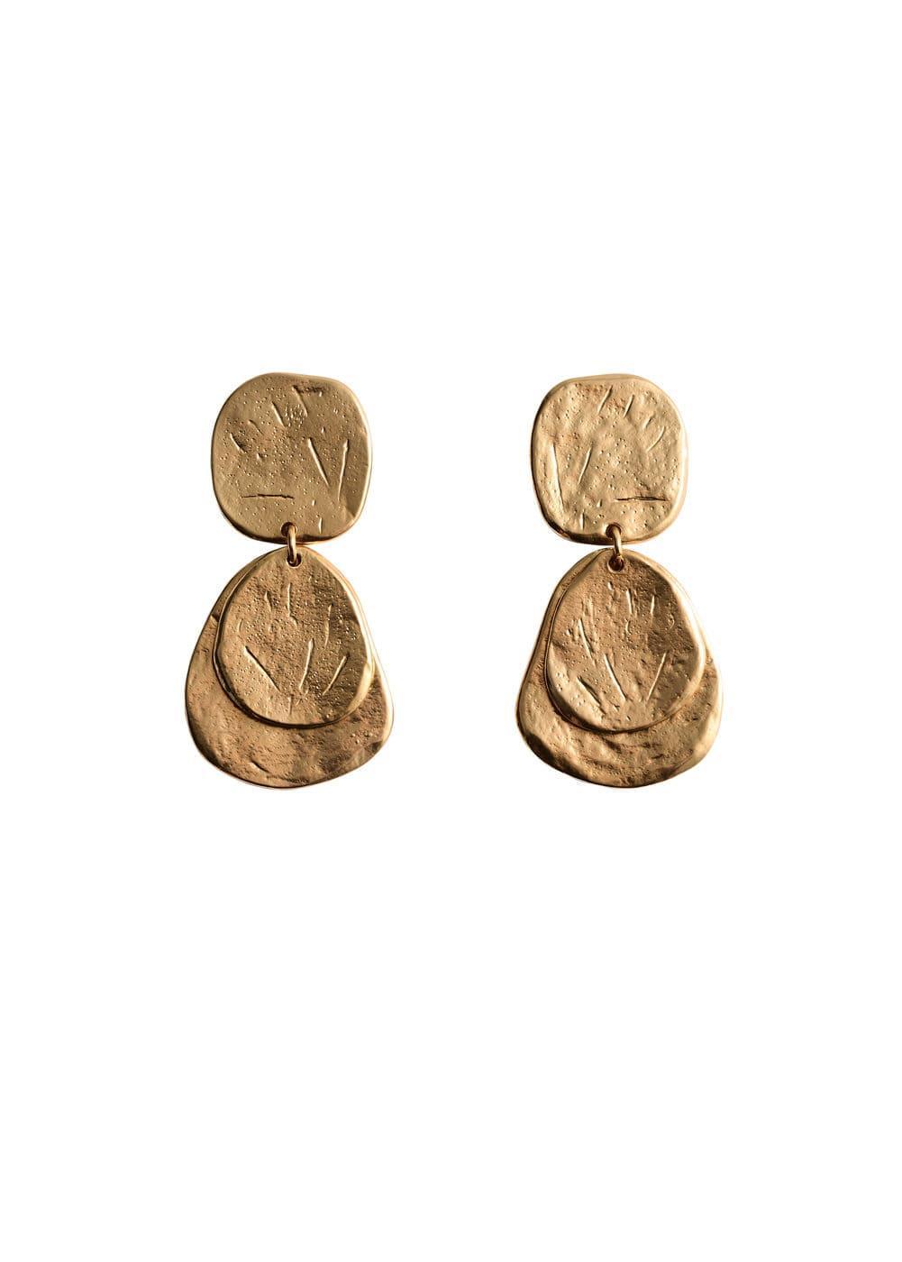 MANGO - Long coin earrings - One size - Women Product Image